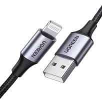 Kabelis UGREEN US199 Lightning į USB, 2.4A, 1m (juodas)