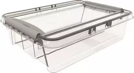 Plastikinė dėžė fiksuojamu dangčiu Pro Box Plast Team 8L permatoma