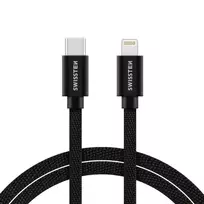 „Swissten Textile“ universalus greitas įkrovimas 3.1 USB-C prie „Lightning Data“ ir 2 m įkrovimo laidas