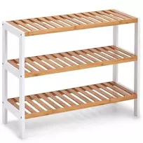 Zeller Outdoor Batų spintelė, lauko stovas iš bambuko pluošto, kompaktiškas baldas batams.