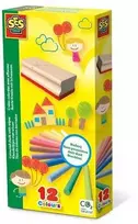 SES SES Spalvota kreida su kempine 12 spalvų 00208 02084