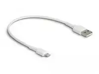 USB kabelis Delock USB-A - Žaibas 0,3 m Baltas (87866)