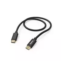 Hama Fabric USB-C- USB-C, nailonas, 1,5m, juoda