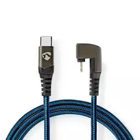 NEDIS USB laidas USB 2.0 | Apple Lightning 8 pin | USB-C™ jungtis | 60W | 480Mbps | Nikeliuotas | 1,00 m | apvalus | Pintas / nailonas | Mėlyna/Juoda