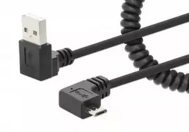 Kabelis USB Manhattan USB-A - micro-B 1 m Juodas (356237)