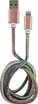 USB laidas LC-Power USB-A - Žaibas 1 m Multicolor (31331D)