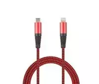 2GO USB laidas Datenkabel-raudona-100cm, skirtas Apple 8-Pin USB Type-C