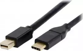 USB kabelis LMP USB-C - mini vaizduoklis Uostas 1,8 m Juodas (LMP -USBC-M-DPC- B)