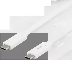 Kabelis DELTACO USB-C į USB-C, 1m, USB 3.1 Gen, E-Marker, 3A, baltas / USBC-1059M