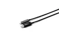 USB kabelis MicroConnect USB-A - USB-C 10m juodas (MC-USB3.2CA10OP)
