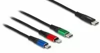 Delock USB Ladekabel 3 viename USB Type-C zu Lightning / Micro USB / USB Type-C