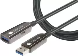 Kabelis USB Techly USB-C - USB-C 20 m Juodas (ICOC U3AMF-HY-020)