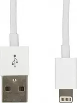 USB kabelis LMP USB-A - Žaibas 1 m Balta (LMP -LANGHUSB-1M)