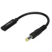 Kabelis USB CoreParts USB-C - DC 5.5 x 2.5 mm 0.12 m Juodas (MBXUSBC-CO0005)