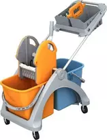 S-Plast TSK-0006 Plastikinis vežimėlis 2x25 l + krepšys