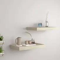 Pakabinamos sieninės lentynos, 2vnt., ąžuolo, 40x23x3,8cm, MDF
