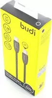 Budi – USB-C į USB-C laidas, 2,4 A, 1 m (juodas)