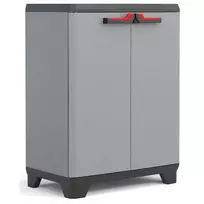 Keter Žema spintelė daiktams Stilo, pilkos ir juodos spalvos, 90cm