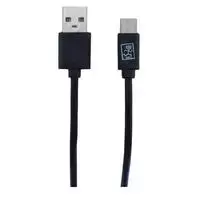 USB kabelis 2GO USB-A - USB-C 1 m Juodas (795782)