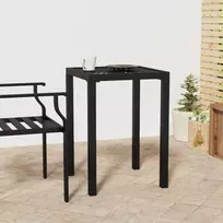 Sodo stalas, antracito spalvos, 50x50x72cm, plienas