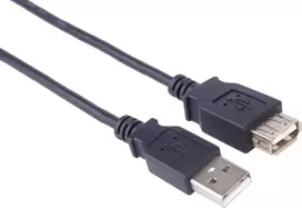 Premiumcord USB 2.0 extension cable, A-A, 0.5m juodas