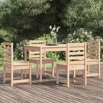 Lauko baldų komplektas Sodo valgomojo baldų komplektas, 5 dalių, pušies masyvas