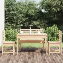 Lauko baldų komplektas Sodo valgomojo baldų komplektas, 4 dalių, pušies masyvas