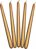 Party Deco Ilgos didelės žvakės 29cm 10vnt auksinės