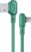 USAMS U57 Angled Kabelis MicroUSB 1.2m 2A žalios spalvos SJ458USB02 (US-SJ458)