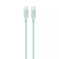 USAMS kabelis USB-C į USB-C 100W 1,2mPort Ekranas Fast Charging Lithe Series žalios spalvos SJ567USB04 (US-SJ567)