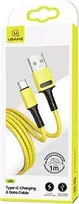 USAMS U52 USB-C 2A greito įkrovimo laidas 1m geltonas SJ436USB03 (US-SJ436)