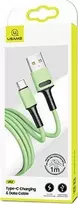 USAMS Kabelis U52 USB-C 2A Fast Charge 1m žalios spalvos SJ436USB02 (US-SJ436)