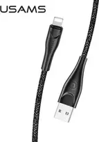 USAMS pintas U41 Lightning laidas 1m 2A juodos spalvos SJ391USB01 (US-SJ391) greitas įkrovimas