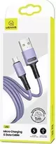 USAMS U52 microUSB 2A greito įkrovimo laidas 1m violetinės spalvos SJ435USB04 (US-SJ435)