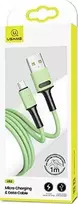 USAMS U52 microUSB 2A greito įkrovimo laidas 1m žalios spalvos SJ435USB02 (US-SJ435)