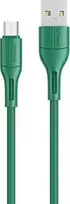 USAMS U68 microUSB 2A greito įkrovimo laidas 1m žalios spalvos SJ502USB04 (US-SJ502)