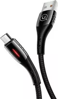 USAMS pintas U-Tone microUSB laidas 1.2m su automatinio išsijungimo funkcija, 2A greitas įkrovimas, juodos spalvos SJ346USB01 (US-SJ346)