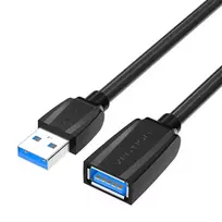 Vention Prailginimo kabelis USB 3.0, išorinis USB į moterišką USB, ventiliacija 3 m (juoda)