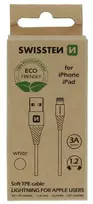 „Swissten Eco Friendly“ greito įkrovimo 3A „Lightning Data“ ir įkrovimo laidas, 1,2 m