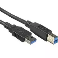 USB kabelis PremiumCord USB-A - USB-B 3 m Juodas (ku3ab3bk)