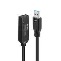 USB Prailginimo Laidas - LINDY USB 3.0 Aktyvus Prailginimo Laidas Type A į C, 10 m, Juodas