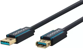 CLICKTRONIC USB 3.0 ilgintuvas, lizdas-kištukas, 1,8 m