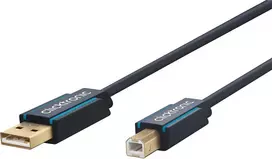 Kabelis USB Clicktronic USB-A - USB-B 3 m Mėlyna (JAB-1404853)