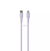 PURO ICON minkštas laidas – USB-C ir Lightning kabelis MFi 1,5 m (Tech Lavender)
