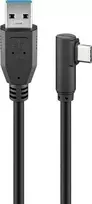 Goobay USB-C 90 ° - USB-A laidas, 0,5 m