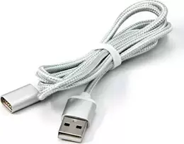 Red Fighter USB laidas (2.0), USB A M - magnetinis antgalis, 1m, sidabrinė