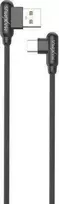 Maxximus KABELIS MX CORNER GREITOJO ĮKROVIMO TYPE-C 2.4A/1M/Juodas KAMPINIS