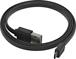 Neutralle USB kabelis (2.0), USB A (M) reversible - microUSB reversible (M), 1m, płaski, juoda, EOL