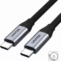 USB Unitek USB-C – USB-C laidas 2 m sidabrinis (C14091ABK)