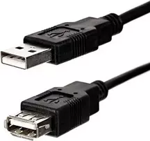 Logo Economy USB ilgintuvas (2.0), USB A M - USB A F, 1.8m, juoda